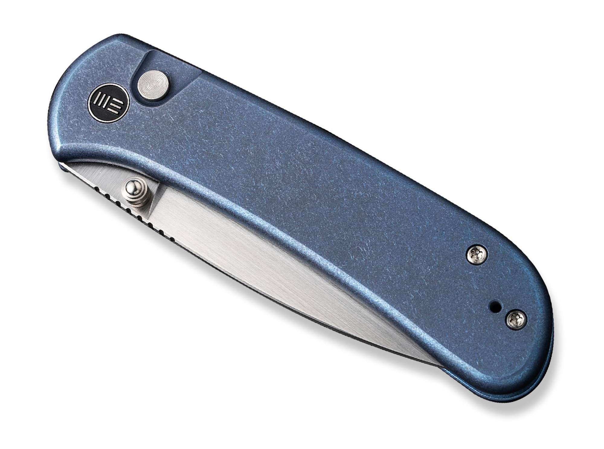 Briceag Qubit Titanium Blue WE Knife- Lama CPM-20CV, Maner Titan