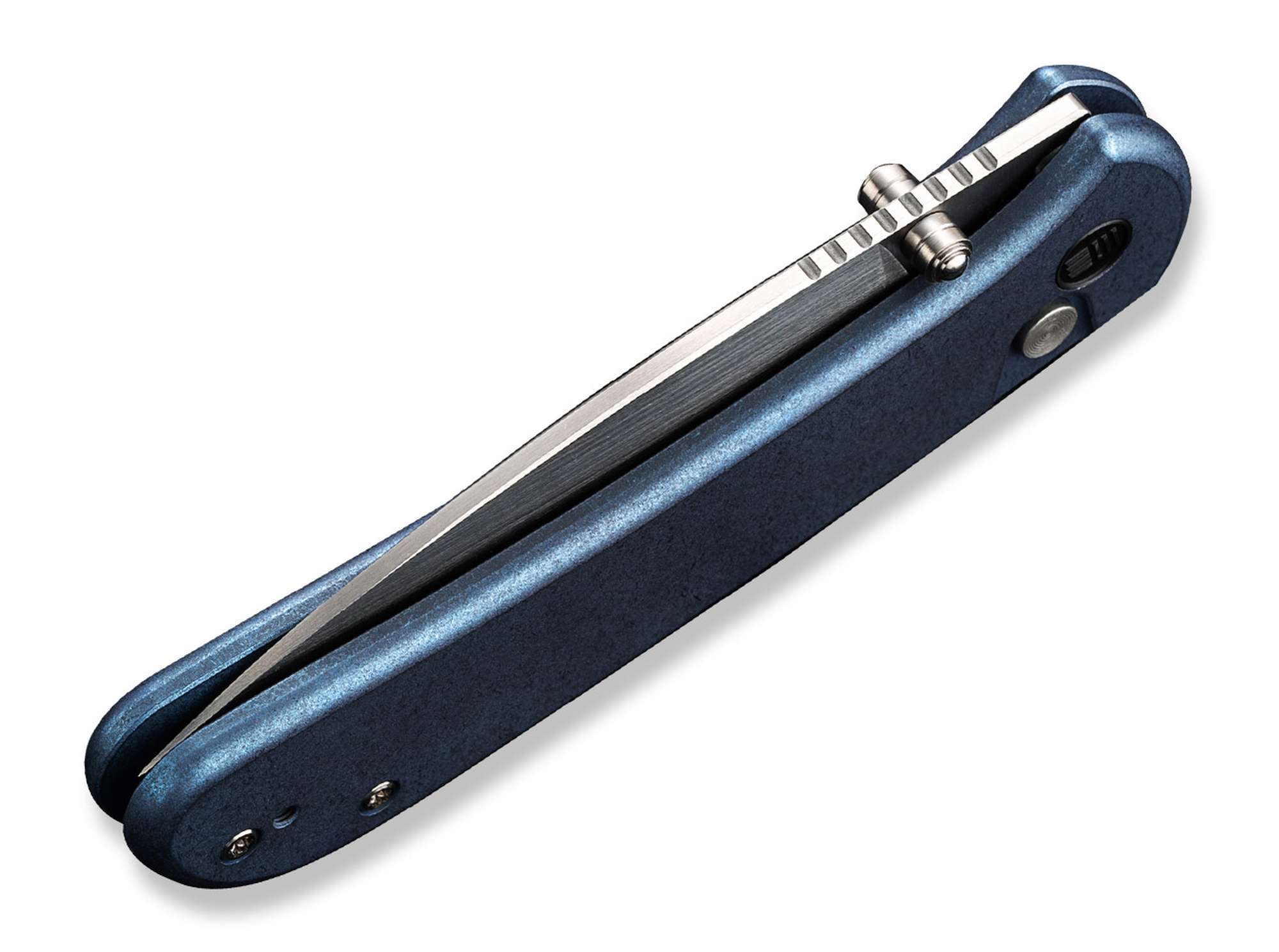 Briceag Qubit Titanium Blue WE Knife- Lama CPM-20CV, Maner Titan