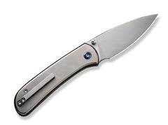 Briceag Qubit Titanium Grey WE Knife- Lama CPM-20CV, Maner Titan