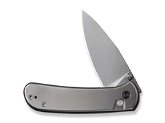 Briceag Qubit Titanium Grey WE Knife- Lama CPM-20CV, Maner Titan
