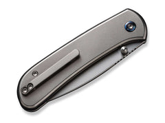 Briceag Qubit Titanium Grey WE Knife- Lama CPM-20CV, Maner Titan