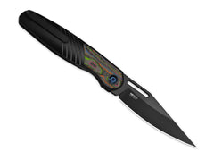 Briceag Raze S45VN Black Ti CF Camo 80's DLC Kizer- EDC, Fiabil