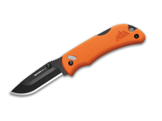 Briceag RazorMini 2.2" Orange Clam Pack Outdoor Edge- Lame Interșanjabile, Maner Ergonomic