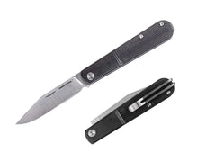 Briceag Real Barlow RB-1 Clippoint Black PC ABS Real Steel- Utilizare EDC, Maner ABS