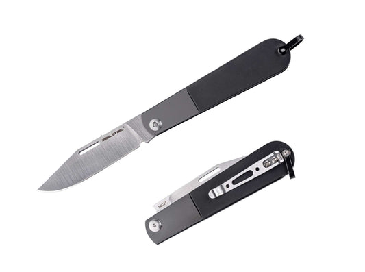 Briceag Real Barlow RB-3 Clip Point Black Steel Real Steel- EDC, Negru