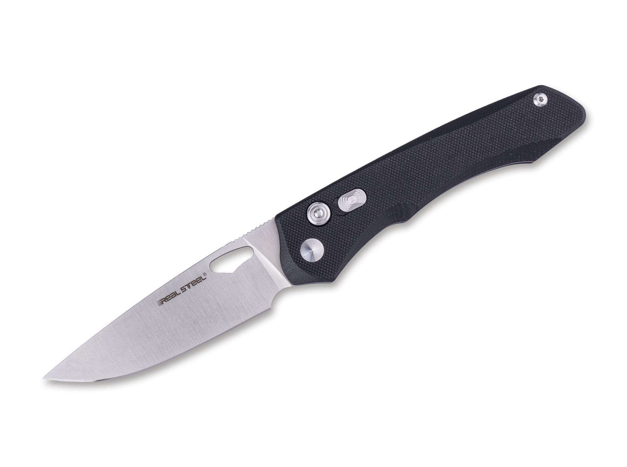 Briceag Real Steel Griffin Pro G10 Black Satin – Cuțit EDC Modern, Robust și Precis