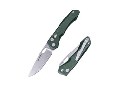 Briceag Real Steel Griffin Pro Micarta Green Stonewash – Cuțit EDC Robust, Modern și Elegant