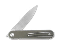 Briceag Real Steel Iris Front Flipper G10 OD Green – Cuțit EDC Slim, Ușor și Modern