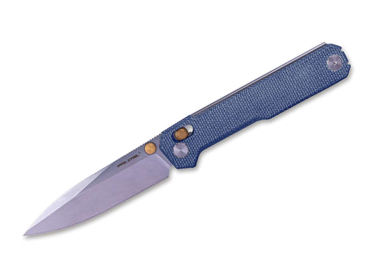 Briceag Real Steel Perix Denim Micarta – Cuțit EDC Modern, Ușor și Distinct