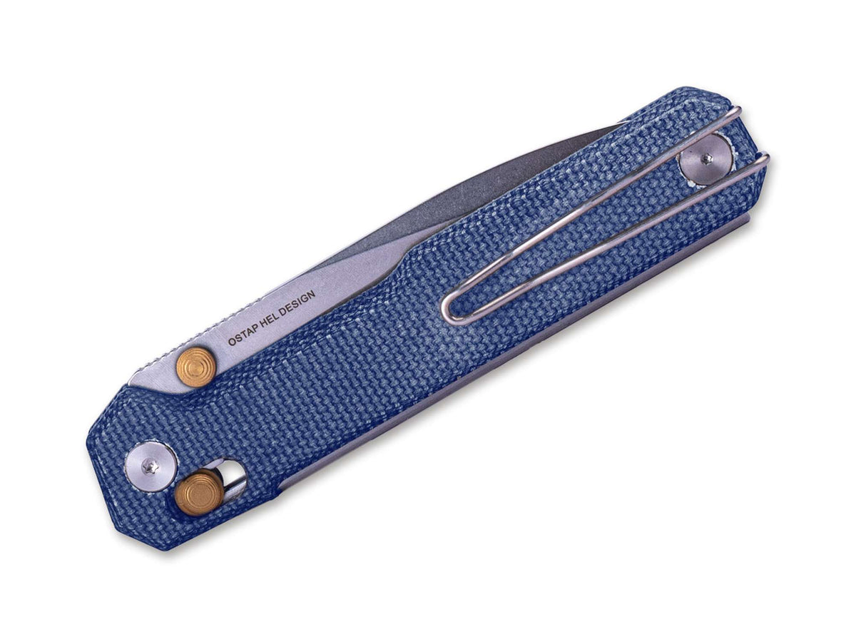 Briceag Real Steel Perix Denim Micarta – Cuțit EDC Modern, Ușor și Distinct