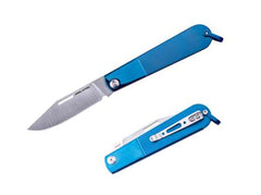 Briceag Real Steel Real Barlow RB-3 Clip Point 12C27 Blue Steel