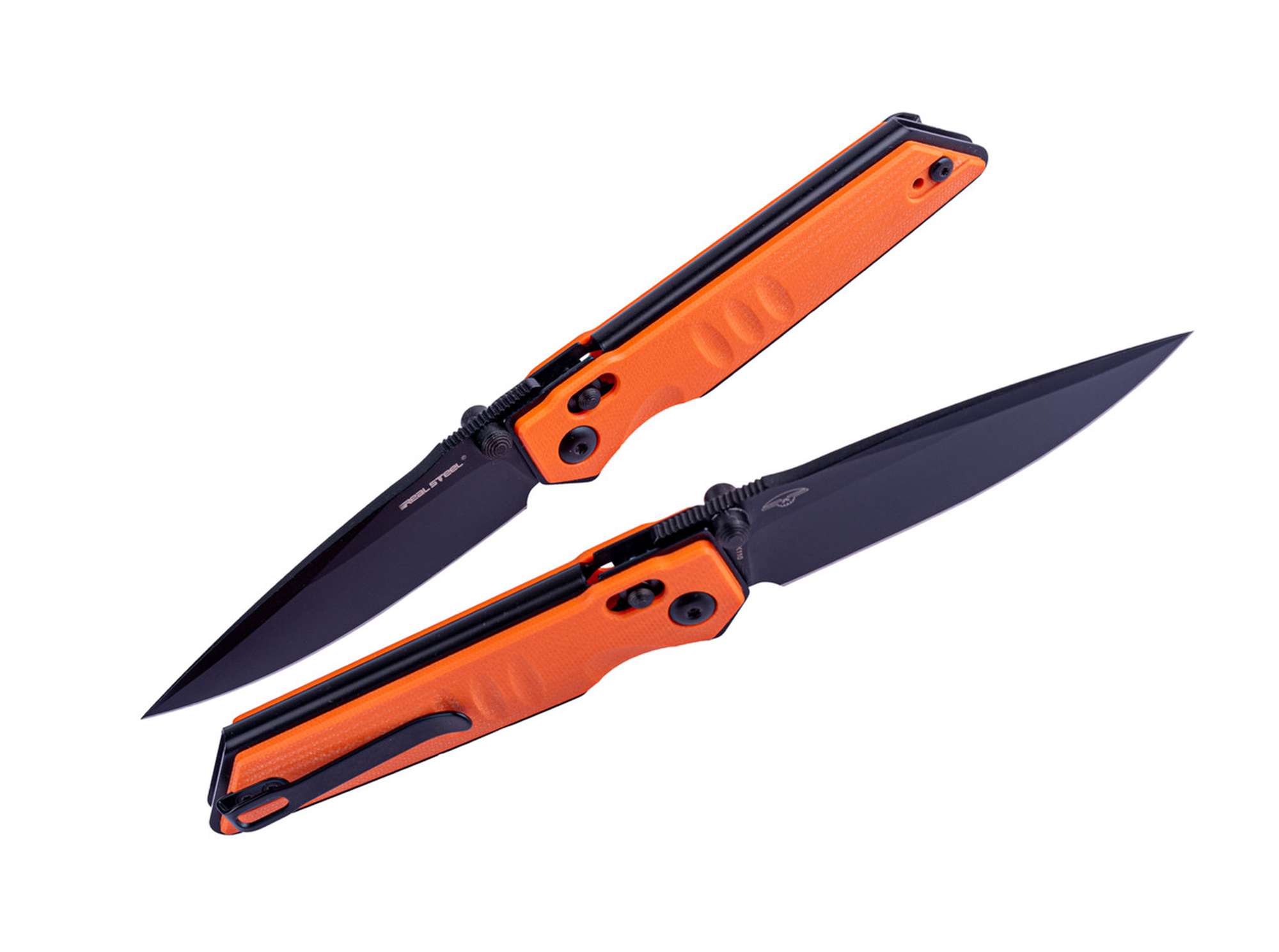 Briceag Real Steel Sacra K110 Black PVD Orange G10