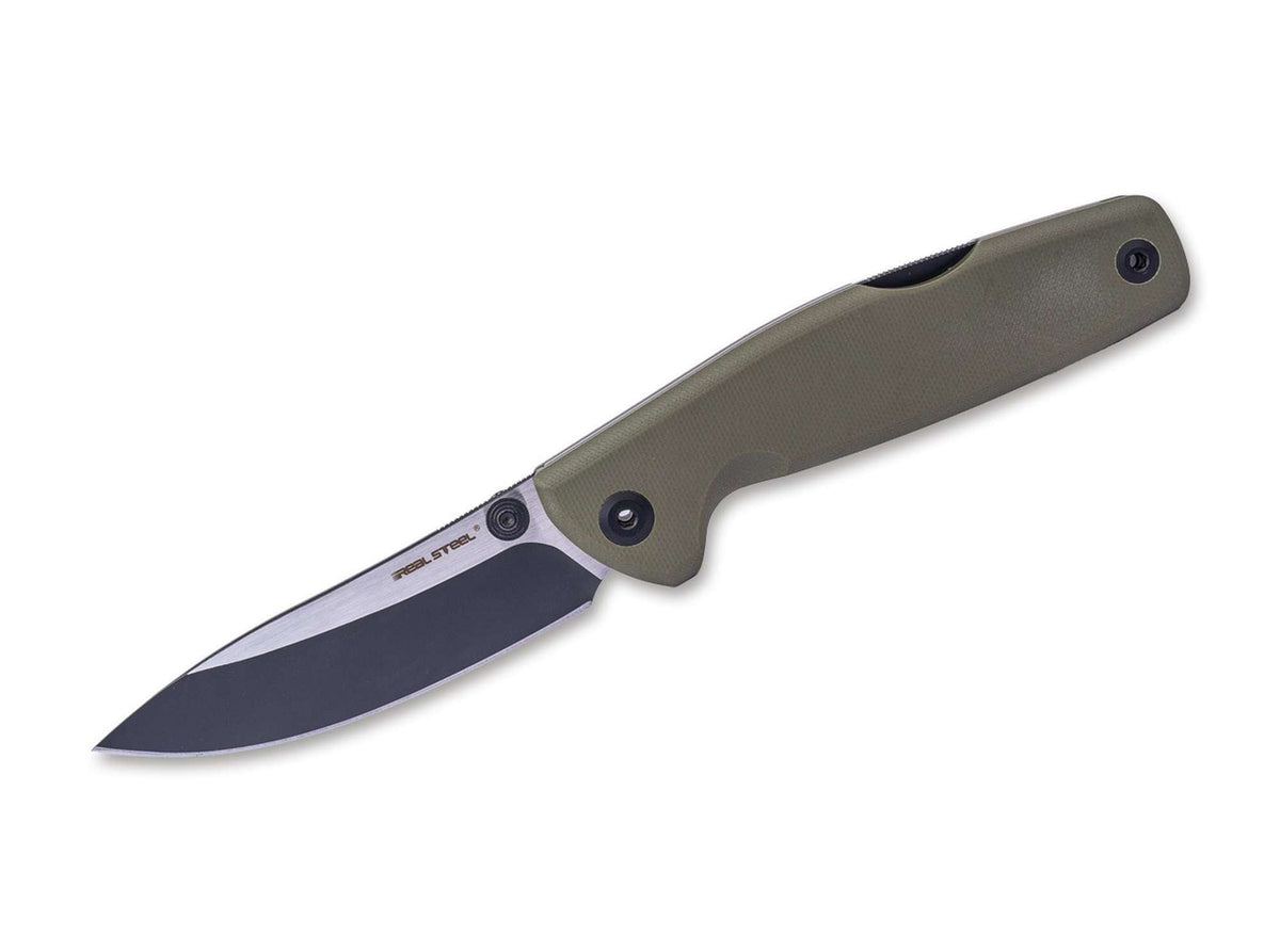 Briceag Real Steel Yak G10 OD Green – Cuțit EDC Mare, Robust și Extrem de Fiabil