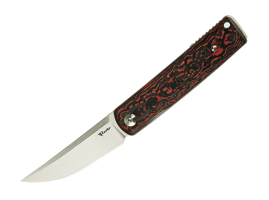Briceag Reate Bushido Fat Carbon Lava Flow- Lama M390, Maner Fat Carbon