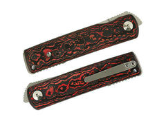 Briceag Reate Bushido Fat Carbon Lava Flow- Lama M390, Maner Fat Carbon