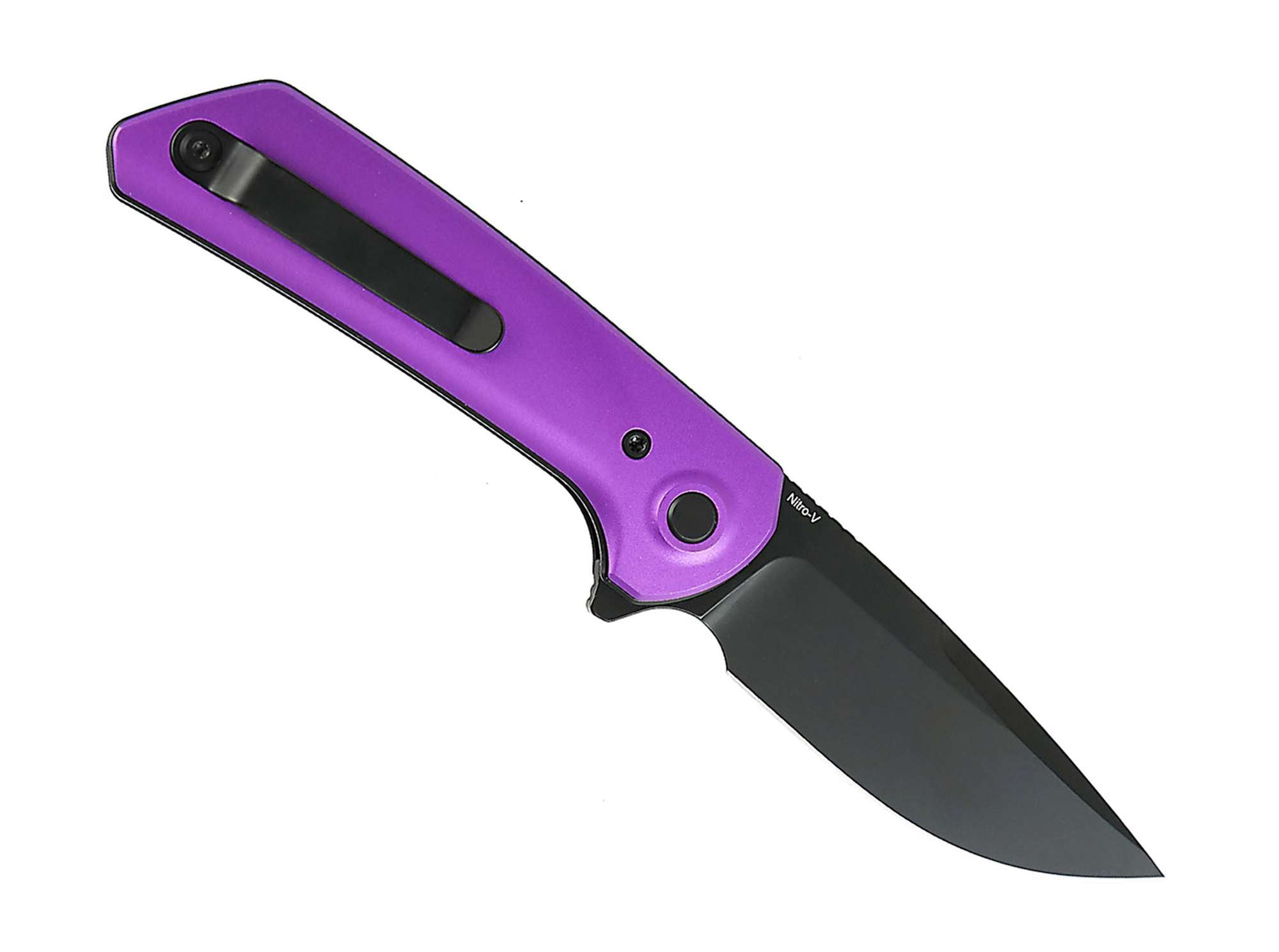 Briceag Reate PL-XF Aluminum Purple PVD Reate- Lama Nitro-V PVD, Mecanism Pivot Lock