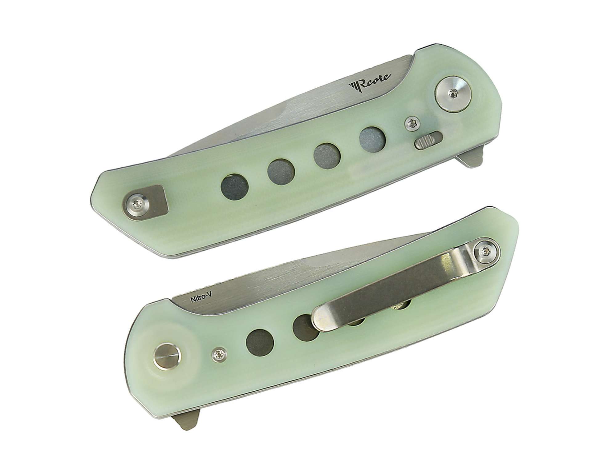 Briceag Reate PL-XF G10 Jade Stonewashed- Lama Nitro-V, Pivot Lock