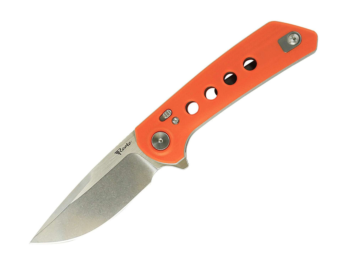 Briceag Reate PL-XF G10 Orange Stonewashed Reate Knives Co., Ltd.- Maner G10, Lama Nitro-V