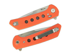 Briceag Reate PL-XF G10 Orange Stonewashed Reate Knives Co., Ltd.- Maner G10, Lama Nitro-V