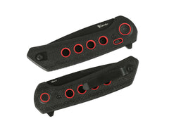 Briceag Reate PL-XF Micarta Black G10 Red PVD Reate- Lama Nitro-V PVD, Sistem Pivot Lock