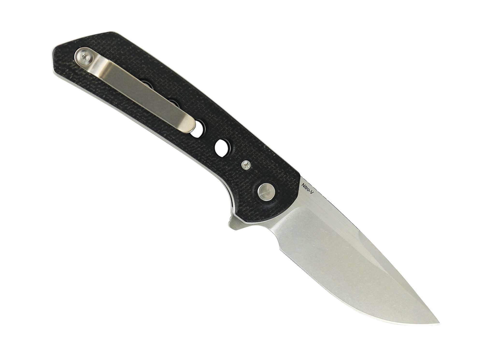 Briceag Reate PL-XF Micarta G10 Black Stonewashed Reate- Lama Nitro-V, EDC