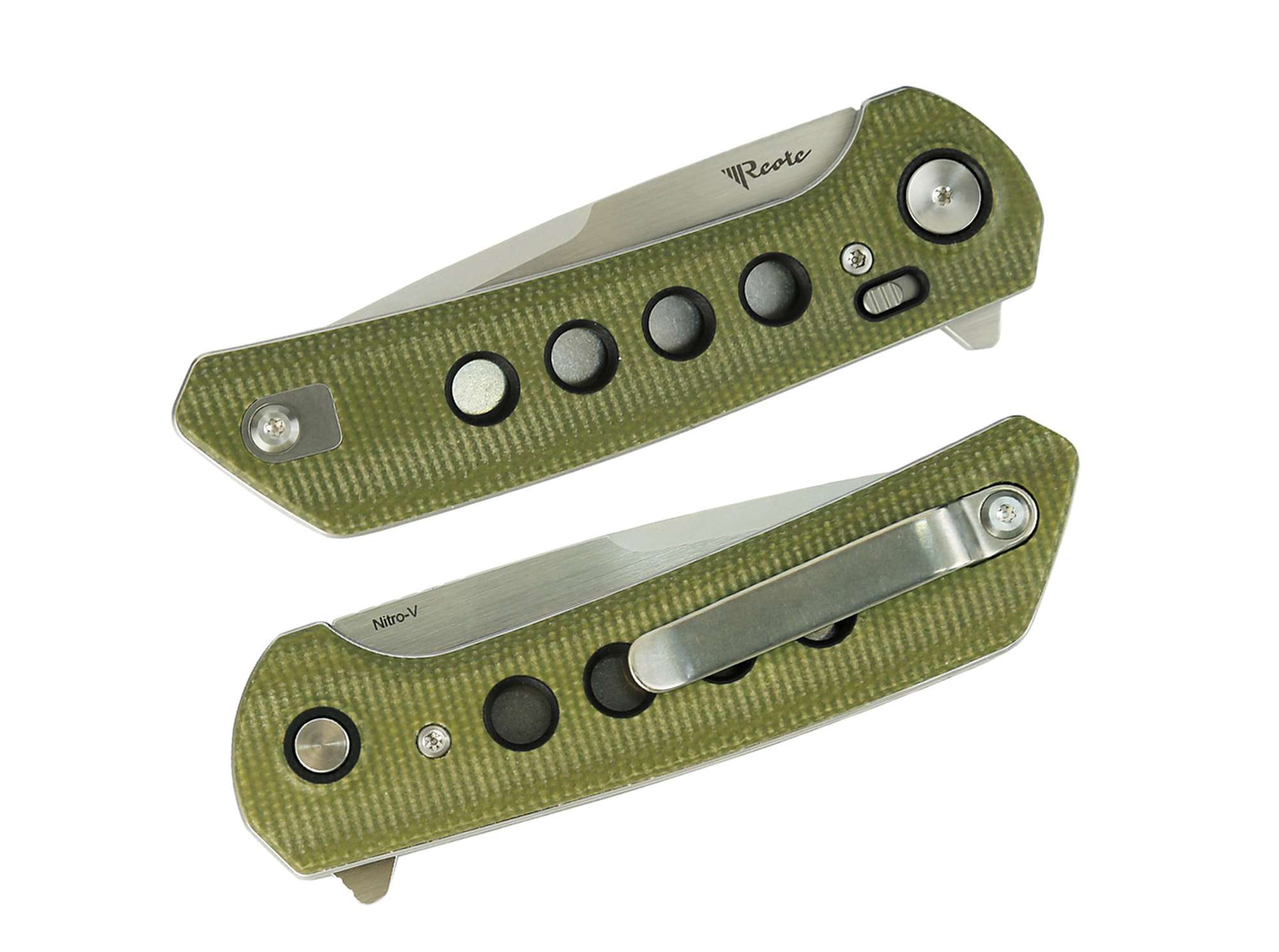 Briceag Reate PL-XF Micarta G10 Green Stonewashed- Utilizare EDC, Pivot Lock