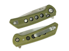 Briceag Reate PL-XF Micarta G10 Green Stonewashed- Utilizare EDC, Pivot Lock