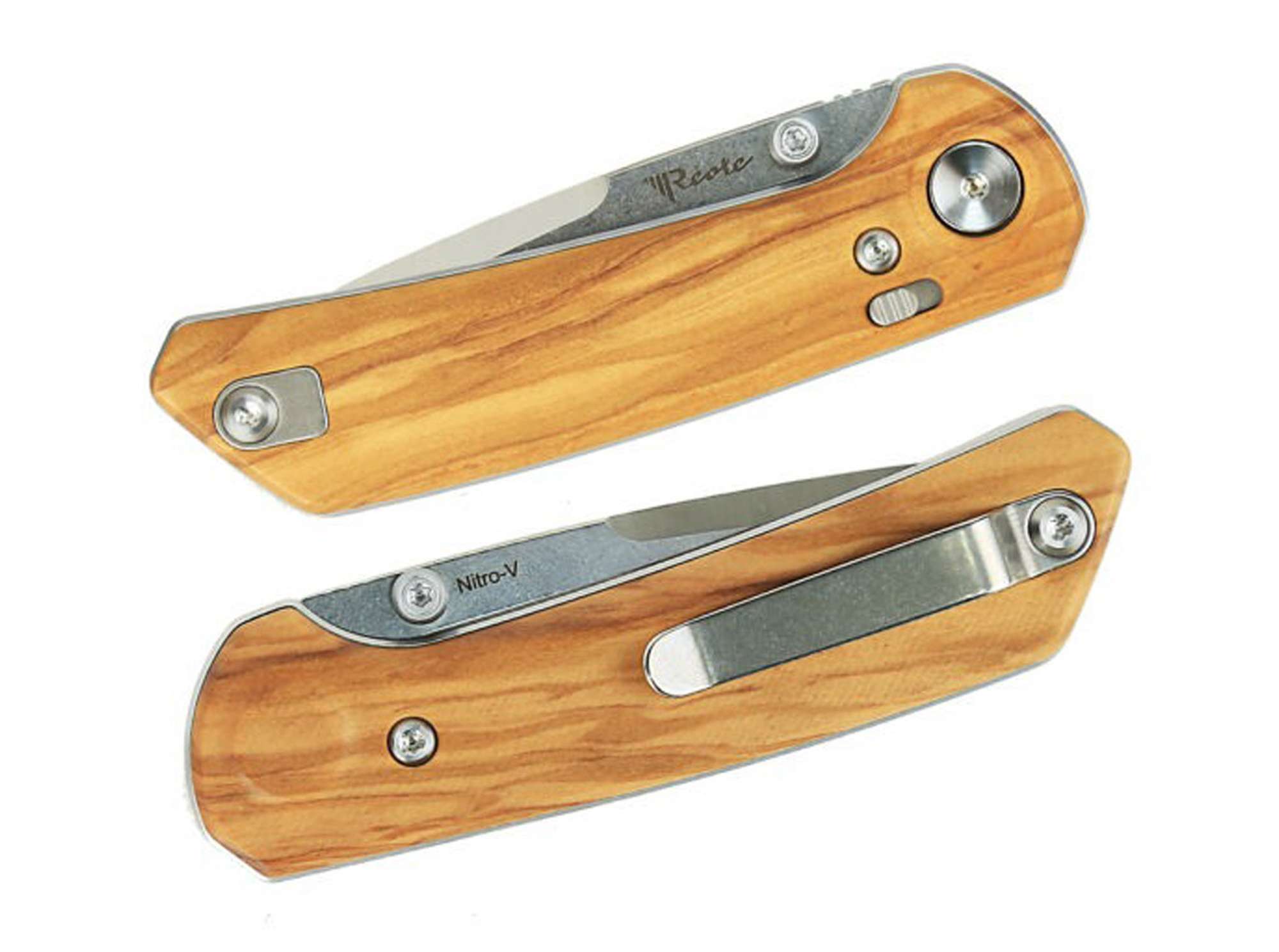 Briceag Reate PL-XT Olive Wood Reate Knives Co., Ltd.- Maner Lemn Maslin, Lama Nitro-V