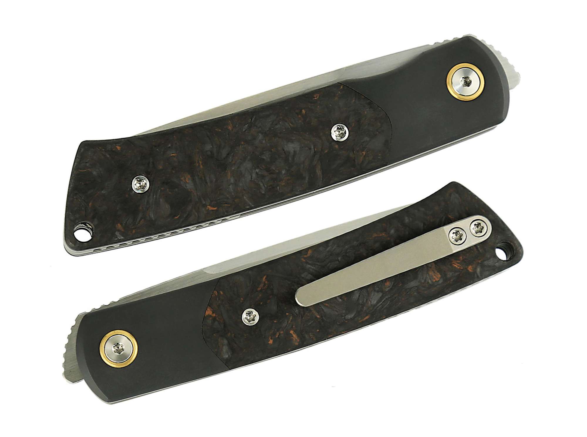 Briceag Reate Tribute Fat Carbon Dark Matter Copper Reate- M390, Titan