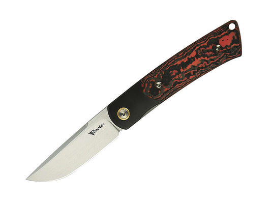 Briceag Reate Tribute Fat Carbon Lava Flow Reate- Lama M390, Maner Titan Carbon