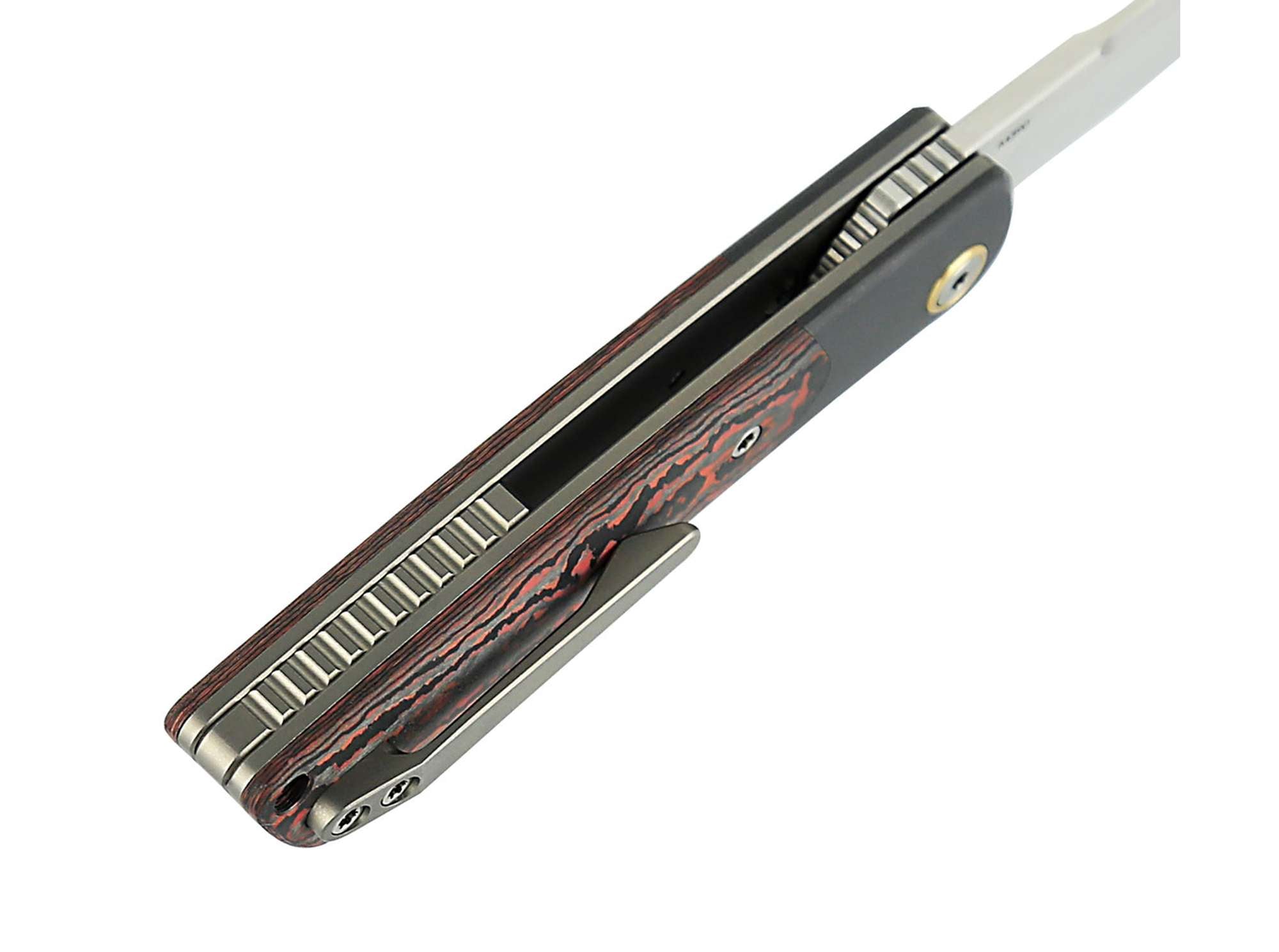 Briceag Reate Tribute Fat Carbon Lava Flow Reate- Lama M390, Maner Titan Carbon