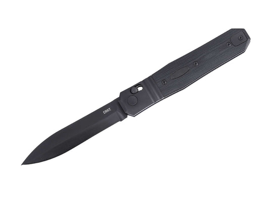 Briceag Redemption Crossbar Lock All Black CRKT- Otel MagnaCut, Sistem Crossbar Lock