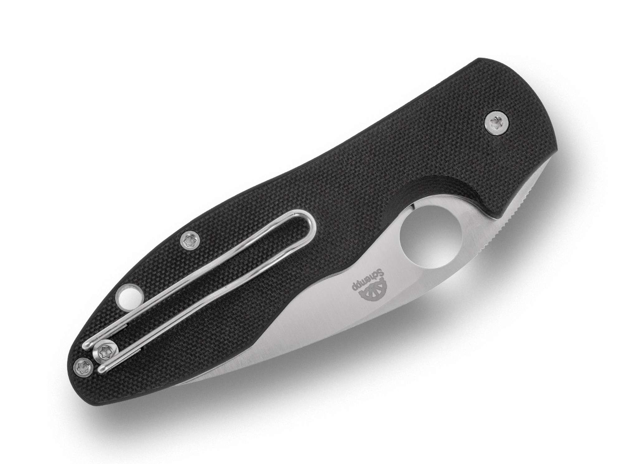 Briceag Retract 9Cr18MoV Black G10 Spyderco- Lama 9Cr18MoV, Maner G-10