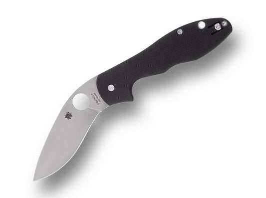 Briceag Retract 9Cr18MoV Black G10 Spyderco- Lama 9Cr18MoV, Maner G-10