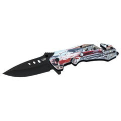 Briceag Rettungsmesser US-Car CJH - Oțel 420, Linerlock, Imprimat
