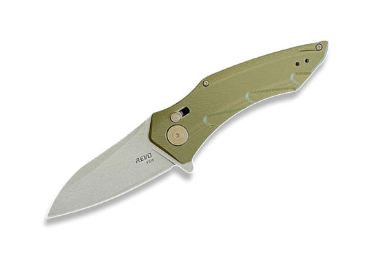 Briceag REVO Storm Drop Point G10 Green REVO LLC- Lama Drop Point VG-10, Maner G10 Verde