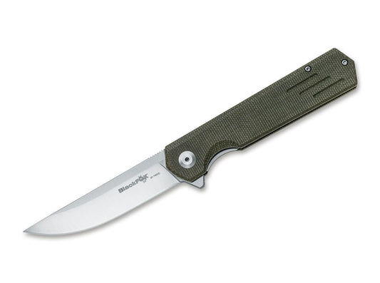 Briceag Revolver Micarta Green BlackFox- Lamă D2, Mâner Micarta