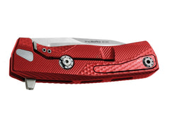 Briceag ROK Aluminium Red Satin LionSteel- Maner Monobloc, Clip Retractabil