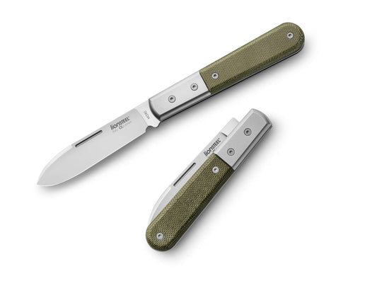 Briceag Roundhead Barlow Canvas Micarta Green LionSteel- Lama M390, EDC