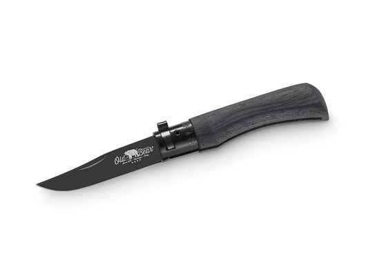 Briceag S All Black Old Bear- Design Elegant Negru, Lama Inox 420