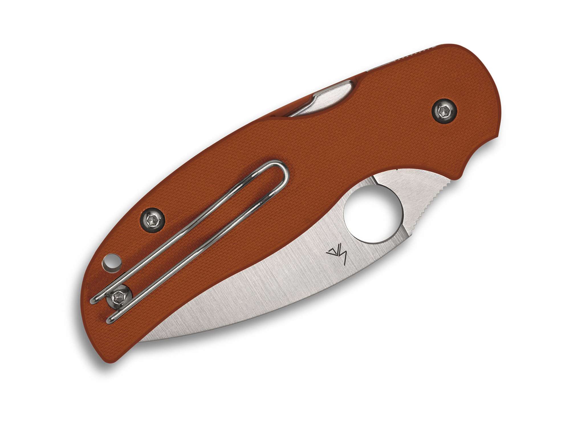 Briceag Sage 5 CPM REX 121 G10 Burnt Orange PlainEdge Spyderco- REX, G10