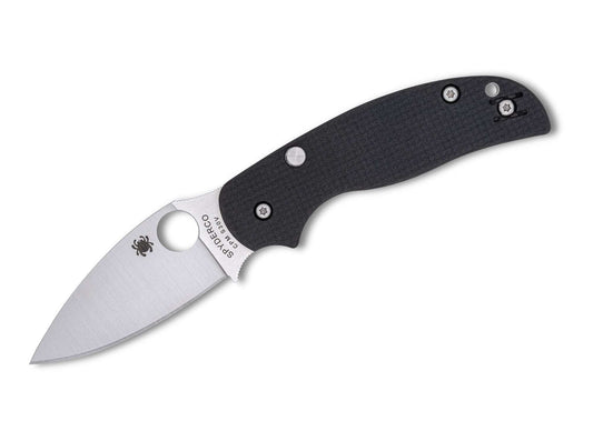 Briceag Sage 6 CPM-S30V CF Button Compression Lock PlainEdge Spyderco- Utilizare EDC, Blocare Sigură