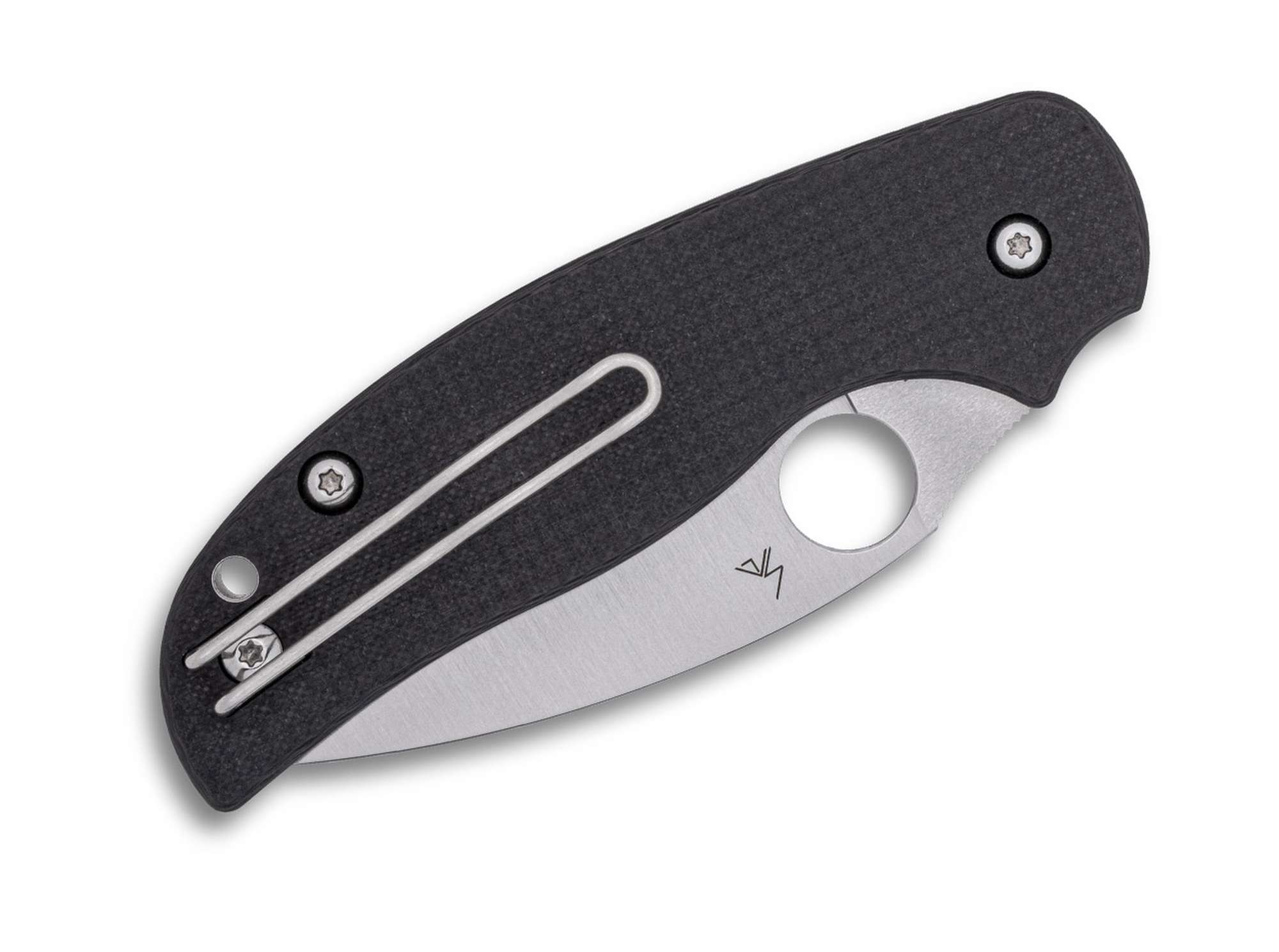 Briceag Sage 6 CPM-S30V CF Button Compression Lock PlainEdge Spyderco- Utilizare EDC, Blocare Sigură