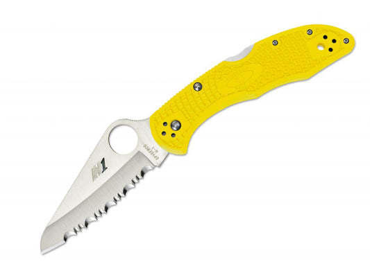 Briceag Salt 2 Yellow Serrated Spyderco- Rezistenta la Coroziune, Ergonomie Imbunatatita