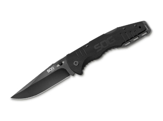 Briceag Salute Black SOG- Maner G10 Aderent, Lama Acoperita