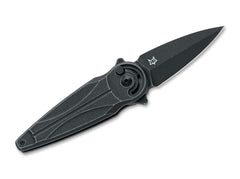 Briceag Saturn Aluminium All Black Left Fox Knives- Design Negru, Pentru Stangaci