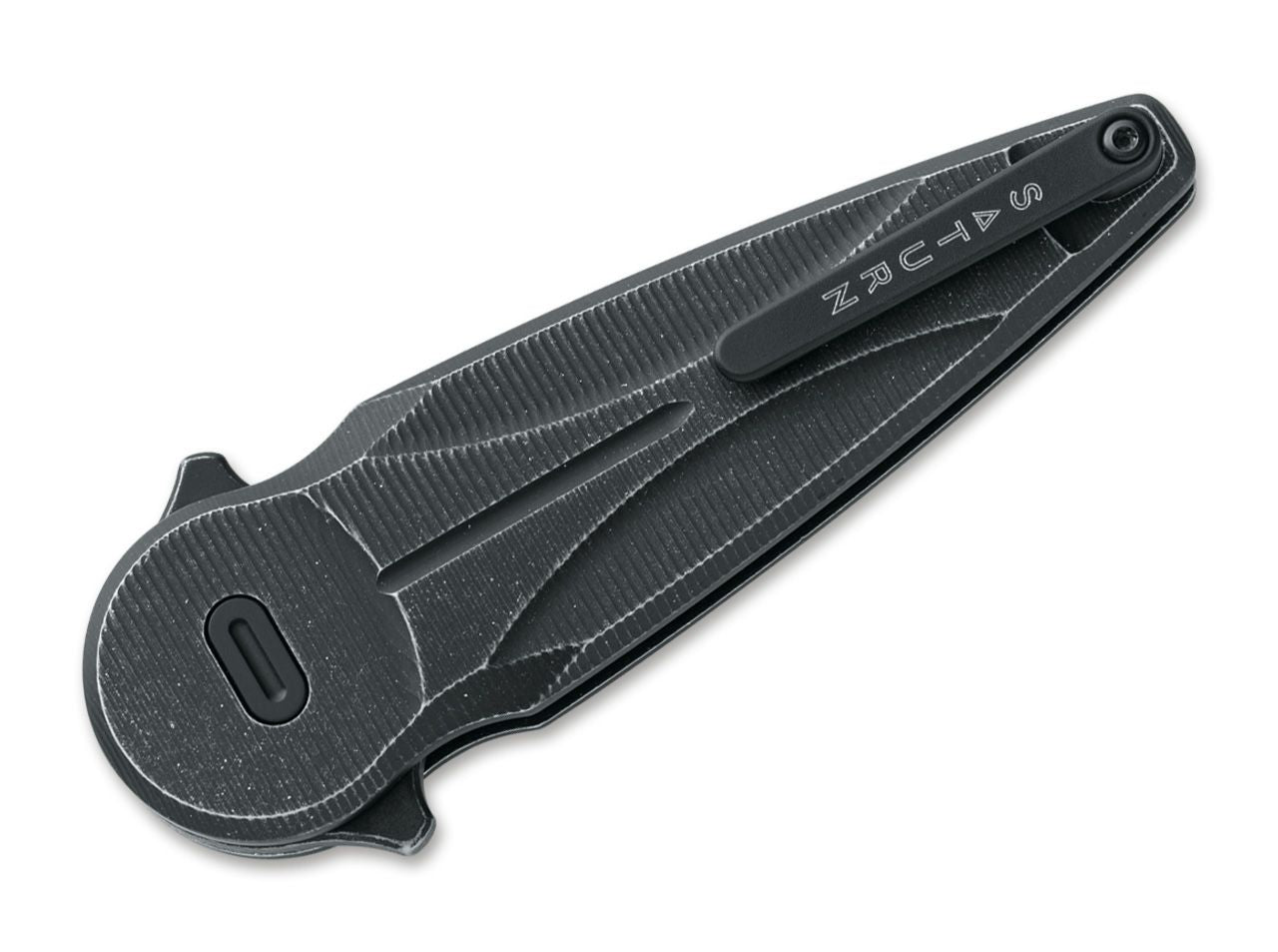 Briceag Saturn Aluminum All Black Fox Knives- Design Complet Negru, Lama N690