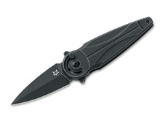 Briceag Saturn Aluminum All Black Fox Knives- Design Complet Negru, Lama N690