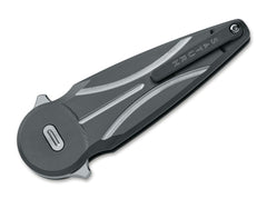 Briceag Saturn Titanium Black Fox Knives- Mâner Titan Negru, Mecanism Inovator