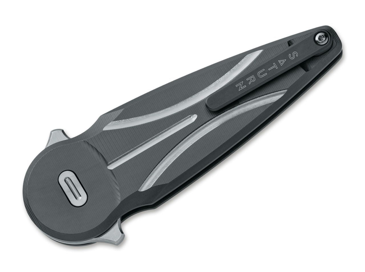 Briceag Saturn Titanium Black Left Fox Knives- Maner Titan Negru, Pentru Stangaci